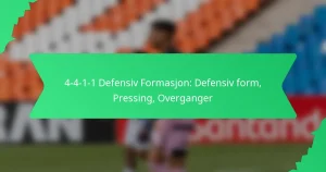 4-4-1-1 Defensiv Formasjon: Defensiv form, Pressing, Overganger