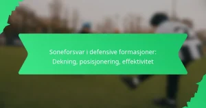 Soneforsvar i defensive formasjoner: Dekning, posisjonering, effektivitet